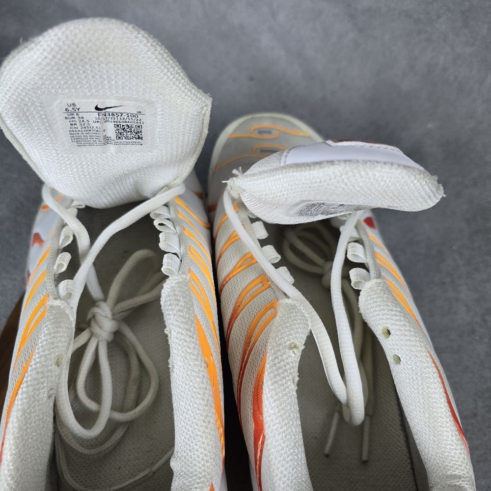 Nike Air Max Plus 1 White Red Laser Orange FN3857-100 GS Size 6.5Y Women's 8 - Picture 8 of 10